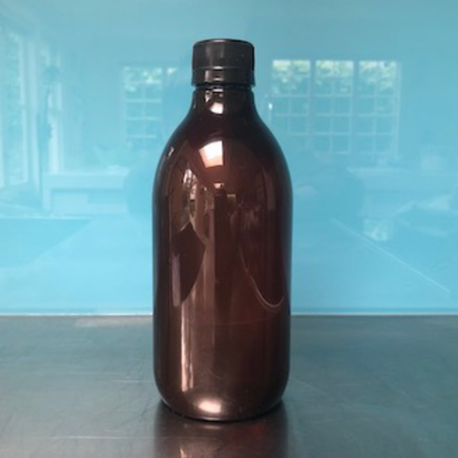 Amber plastic bottle: 500ml image 0